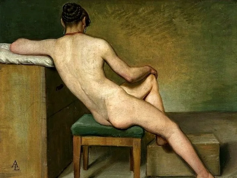 1814-Aleksander Lesser - Donna nuda di schiena